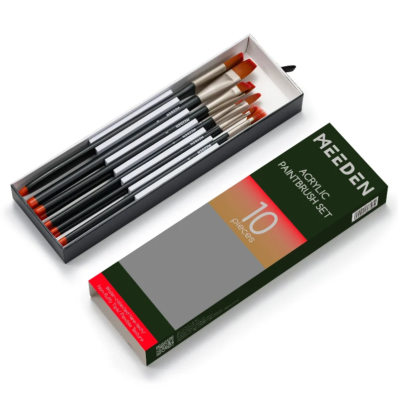 ? MEEDEN Acrylic Paint Brushes, 10 Pieces (100% off)