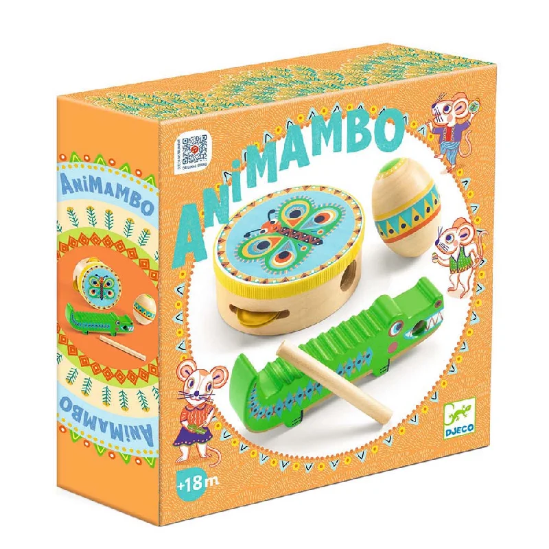 Animambo 3Pc Wooden Musical Set