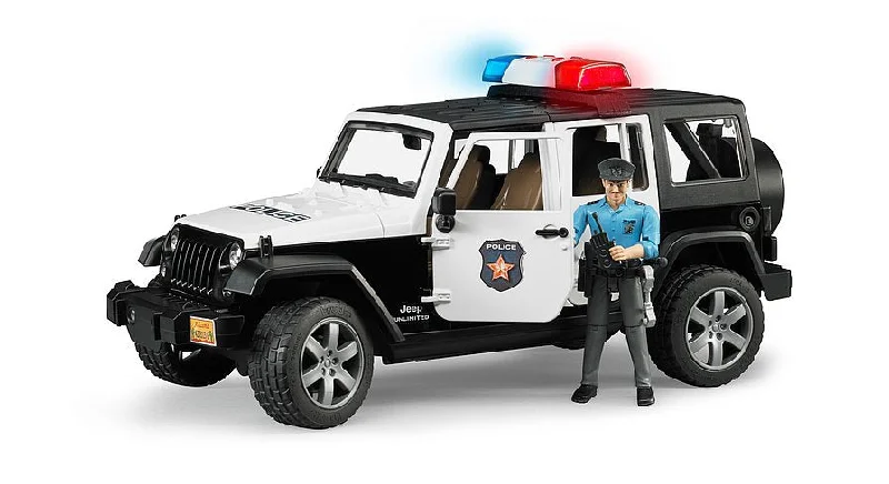 bruder Jeep Wrangler Unlimited Rubicon Polizeifahrzeug mit Zubehör