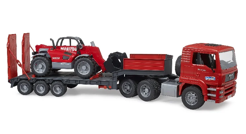 bruder MAN TGA Tieflader mit Manitou MLT633