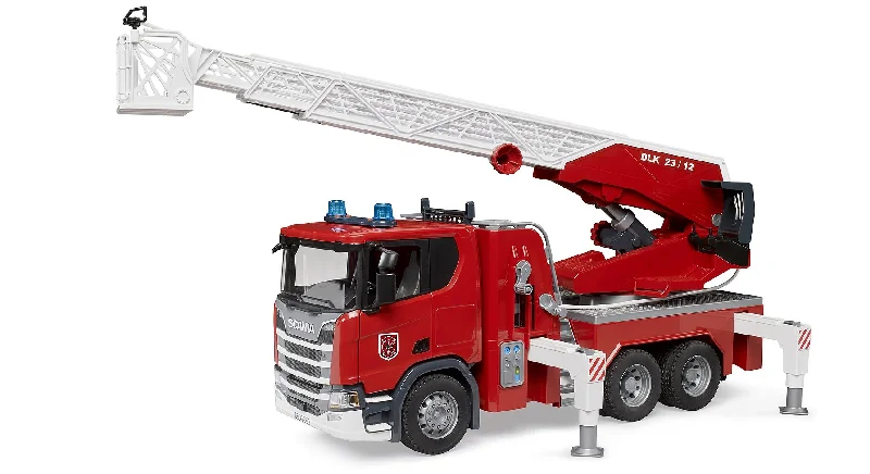 bruder Scania Super 560R Feuerwehrfahrzeug mit ausziehbarer Leiter