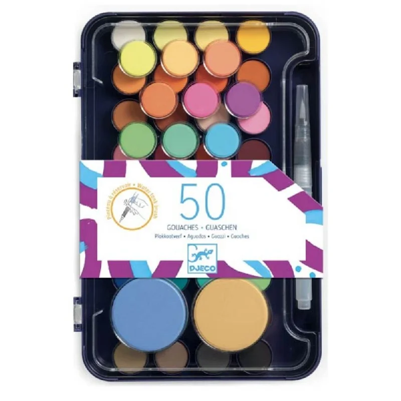 Djeco Colours For Older Ones - Artist's Palette of 50 Gouaches