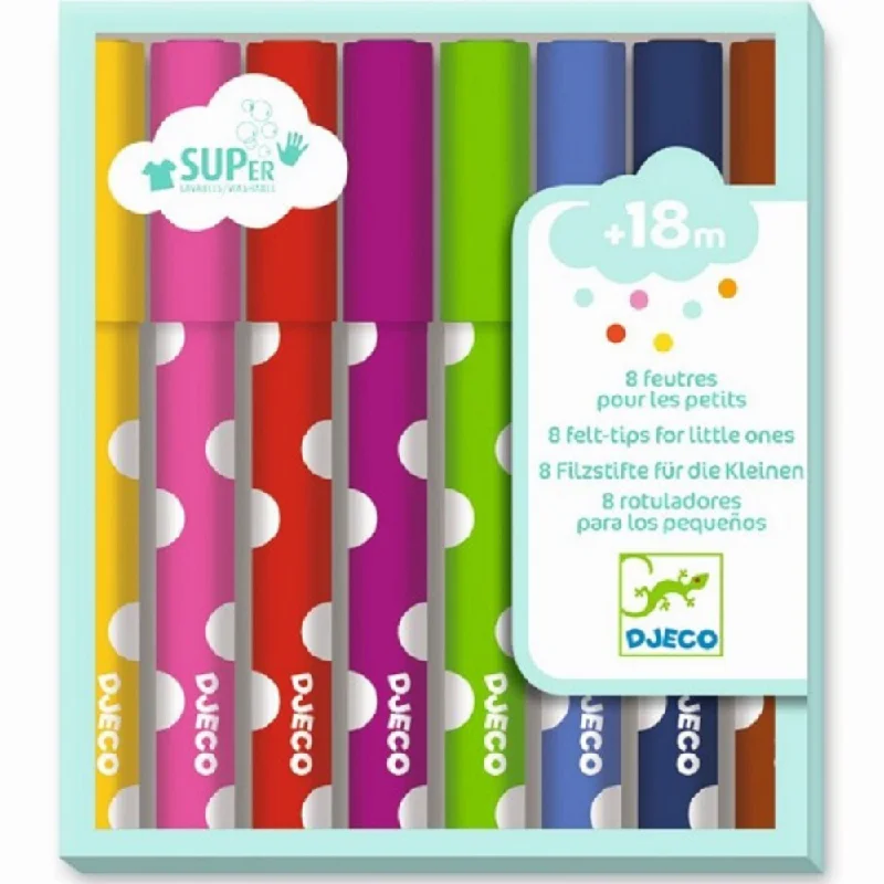 Djeco 8 Felt Tips For Little Ones