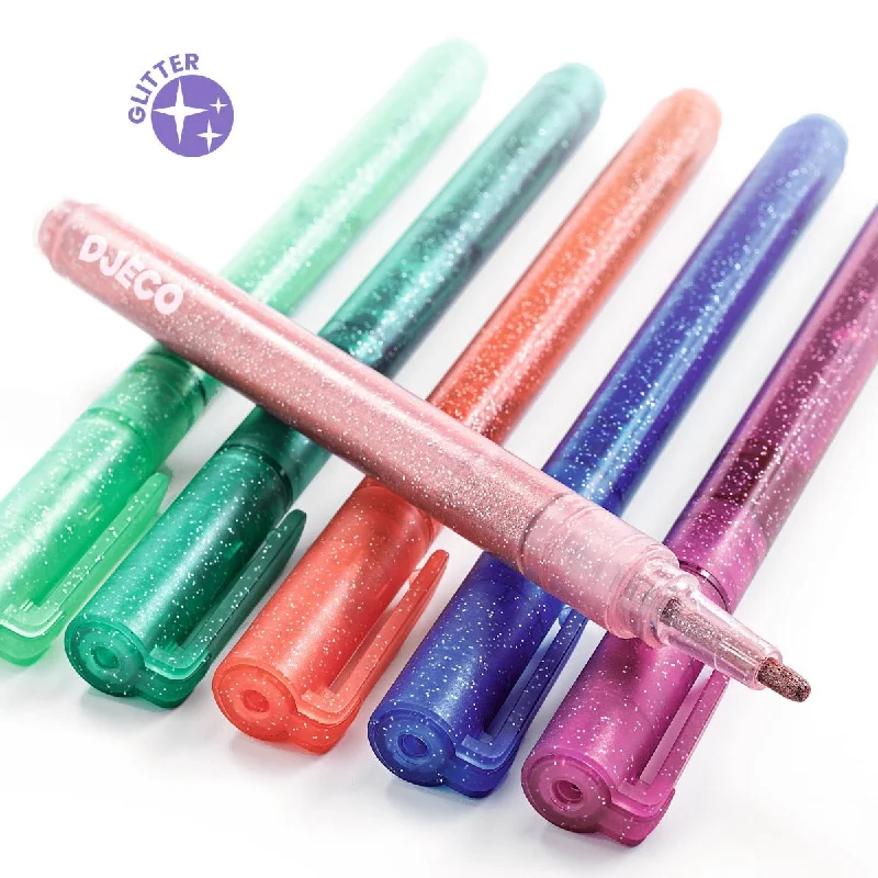 Djeco Glitter Markers Sweet - Glitter Pens