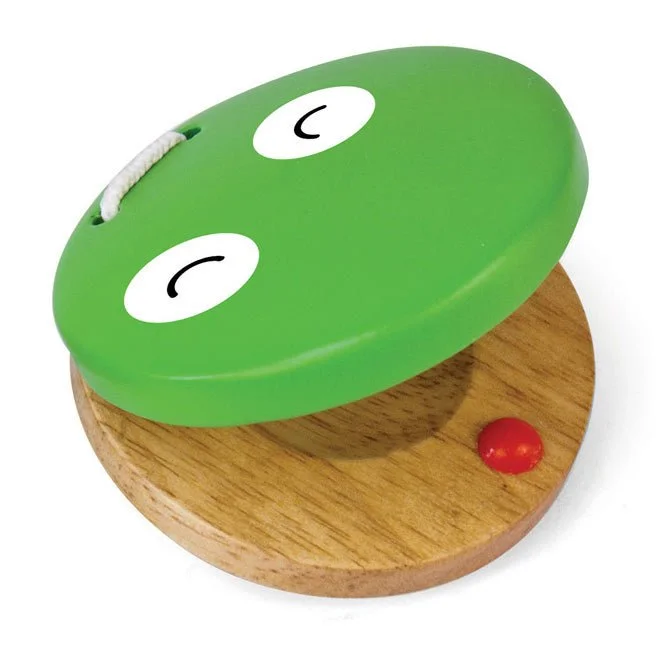 Green Tones Frog Castanet