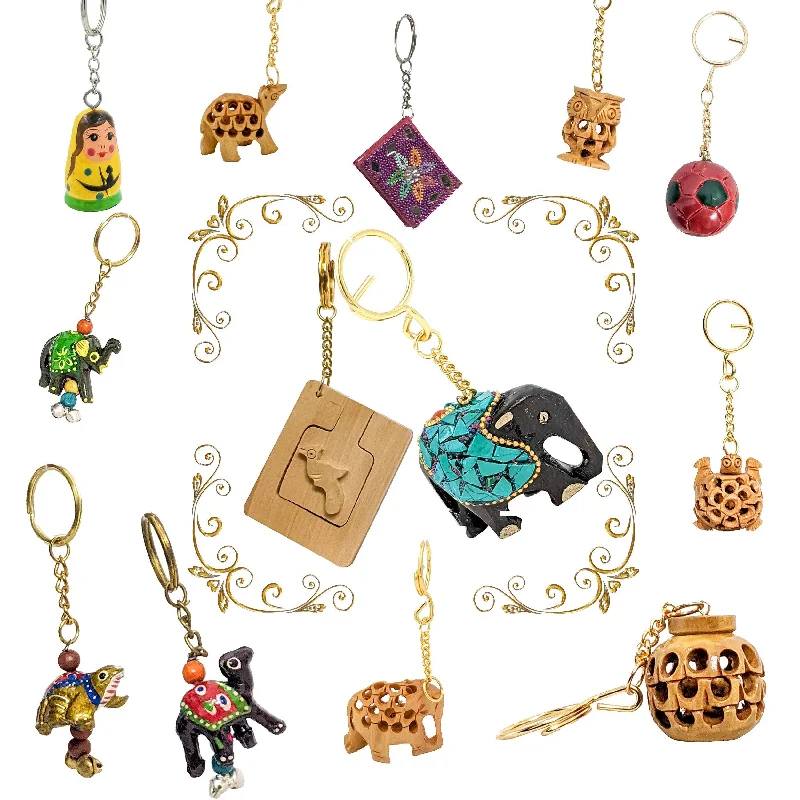 Handcrafted Wooden Animal Keyring