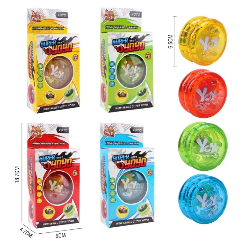 Sam Toys - Yoyo With Dual Light 6.5 cm - Assorted Multi Colour