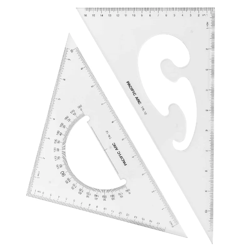 Scholastic Triangle Set 30/60° and 45/90° (Pacific Arc)