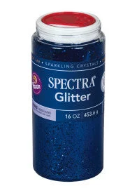 Spectra® Glitter Sparkling Crystals, Blue, 1 lb. Jar (Pacon)