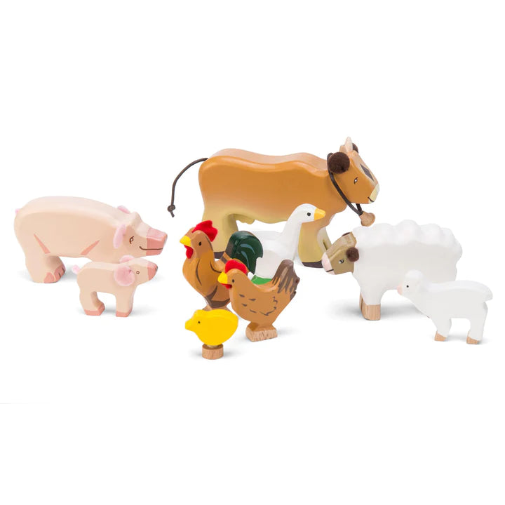 Sunny Farms Wooden Farm Animal Set