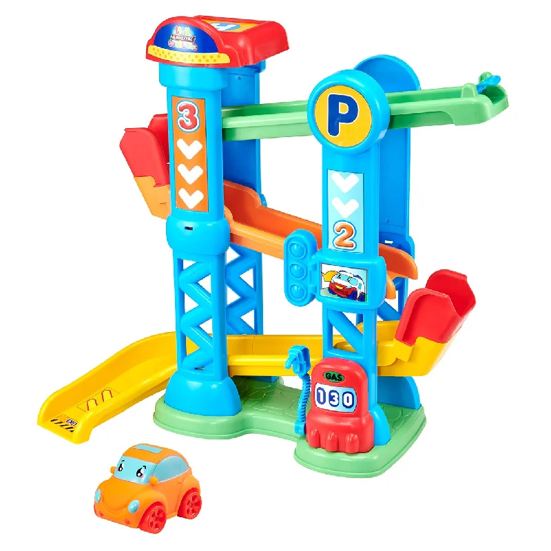 Teamsterz Tiny Teamsterz Tumbling Tower with 1 Soft-Car