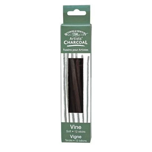 Vine Charcoal Soft, 12 Stick Box (Winsor & Newton)