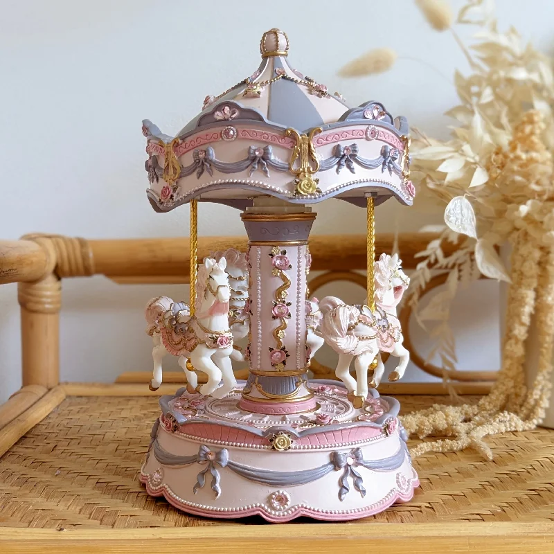 Musical Box Revolving Horse Carousel Royal Purple Best Seller