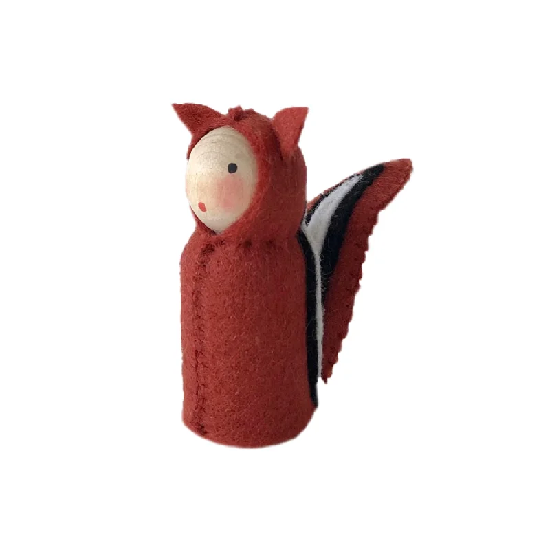 Chipmunk Peg Doll · White