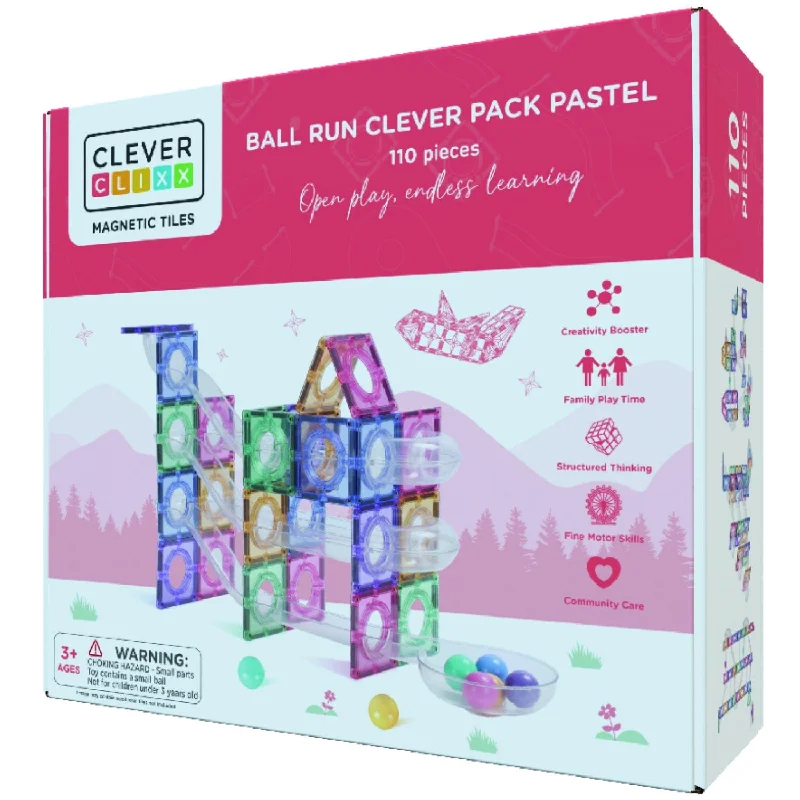 Cleverclixx Pastel Ball Run Clever Pack Pastel 110 pieces