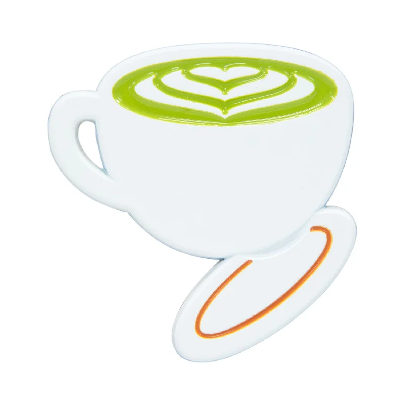 Coffee Talk - Green Tea Latte Soft Enamel Pin