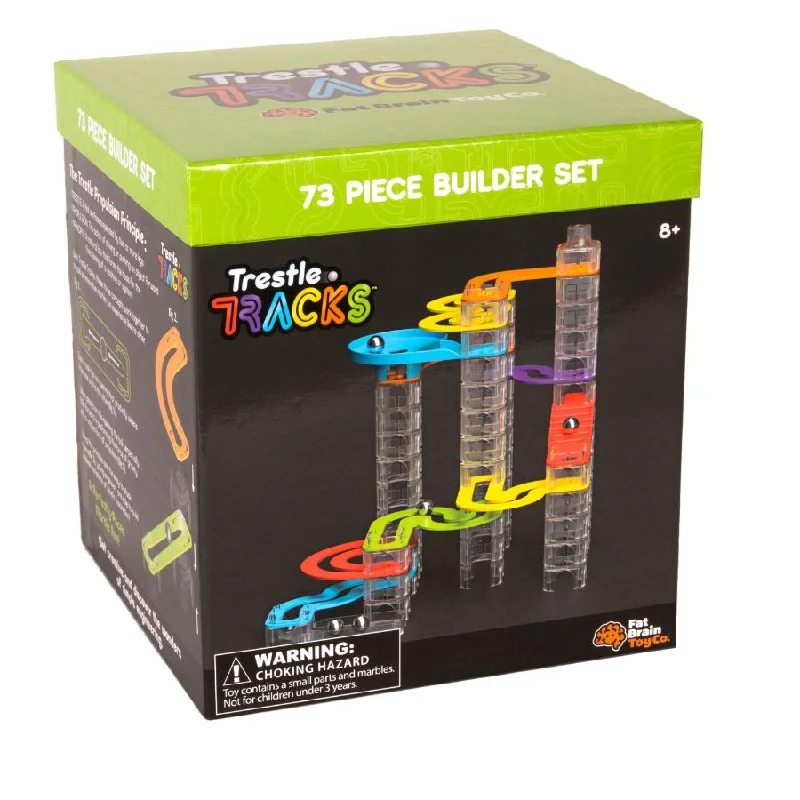 Fat Brain Toy Co - Trestle Tracks Builder Set Marble Run