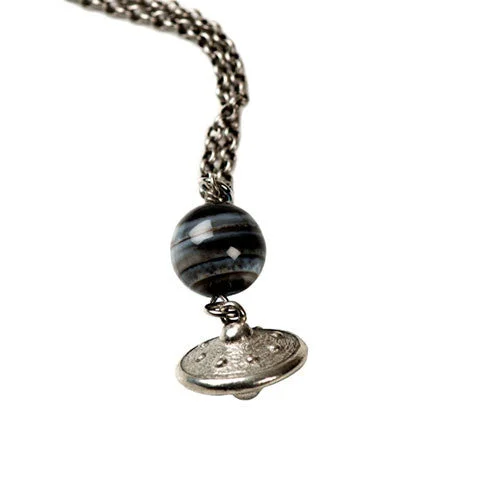 Flying Saucer and Planet Pendant