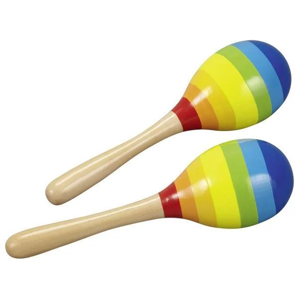 Goki Rainbow Maracas 2pcs 3yrs+