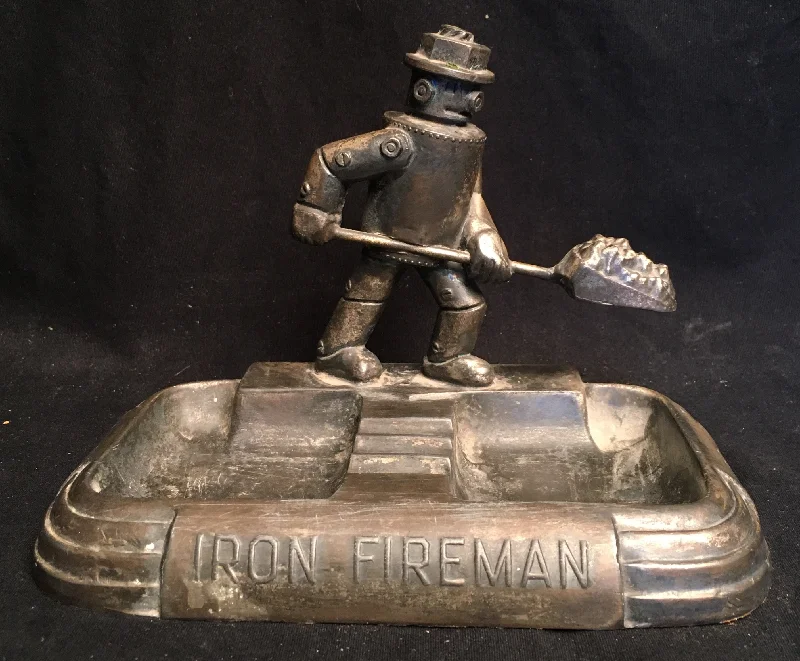 Iron Fireman Robot Advertising Ashtray