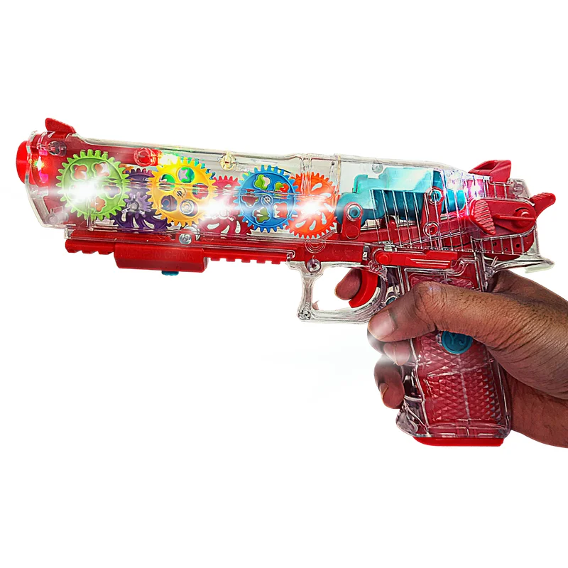 Lightning Gun with Gear, Music, Vibration (Red)