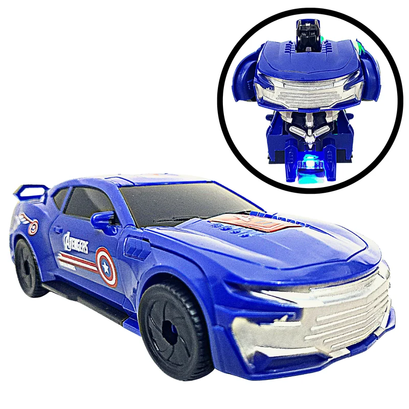 Captain America Car | Tranformer Car | Avengers Car (Blue)