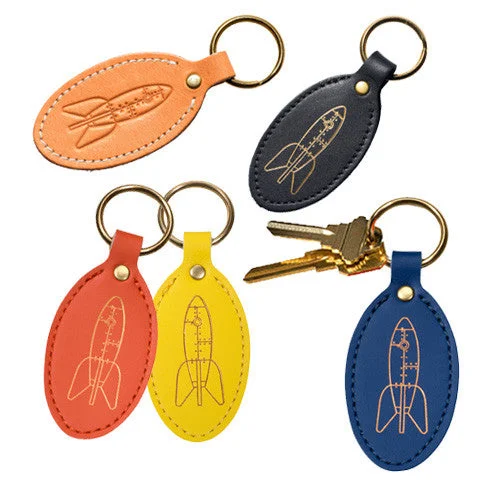 Leather Key Fobs (Oval) : Rocket