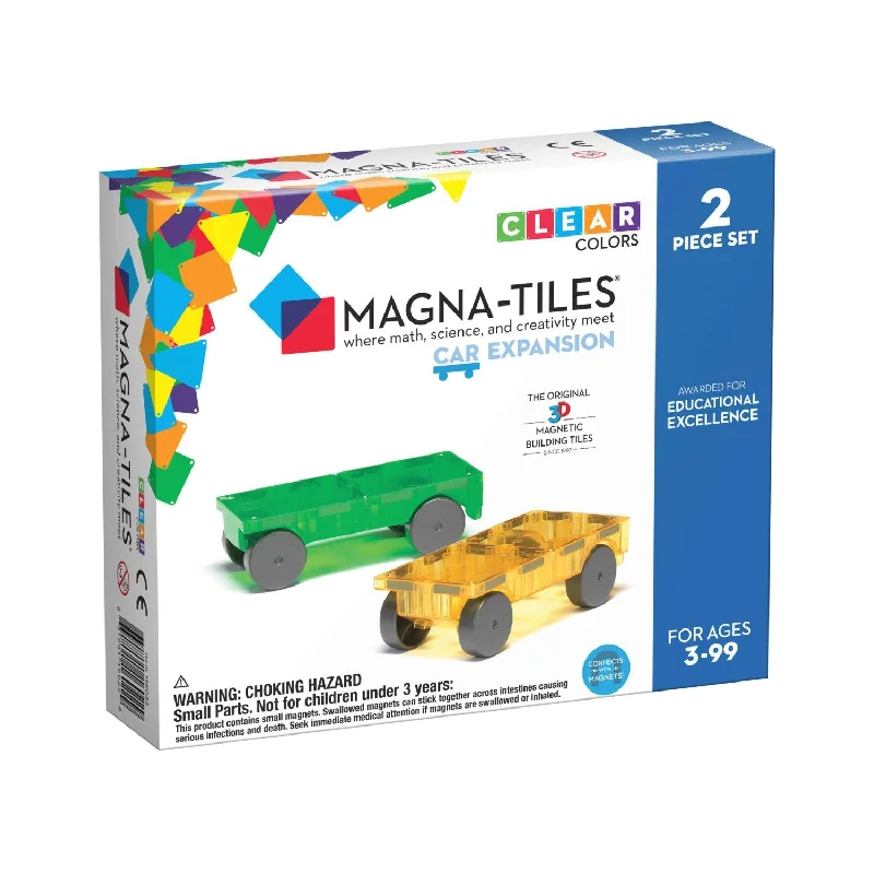 MAGNA-TILES Tiles Cars 2 Piece Expansion Set