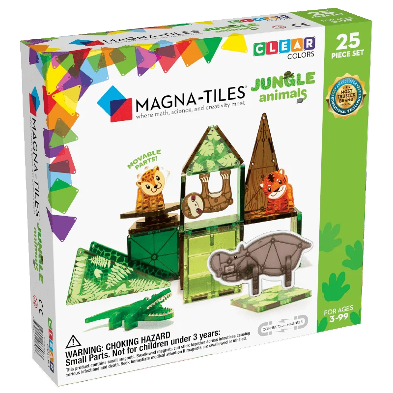 MAGNA-TILES Tiles Jungle Animals 25 Piece Set