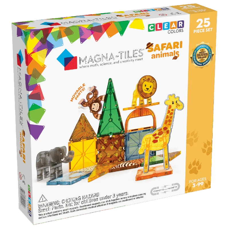 MAGNA-TILES Tiles Safari Animals 25 Piece Set