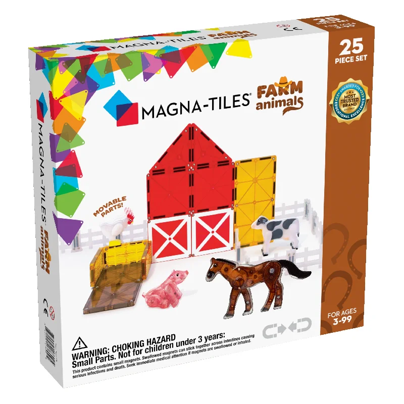 MAGNA-TILES Tiles Farm Animals 25-Piece Set