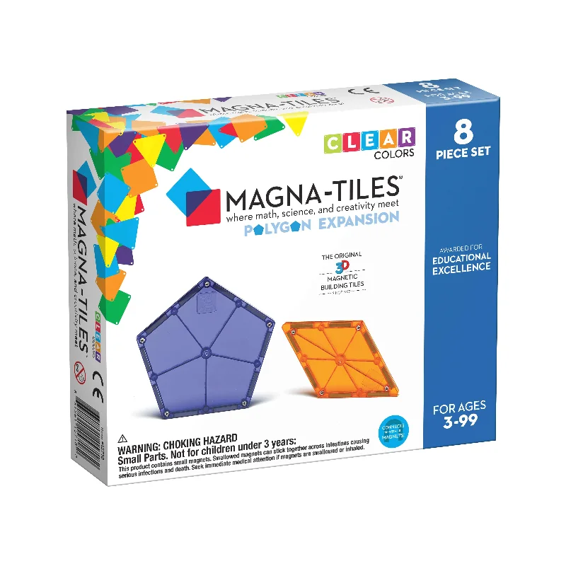 MAGNA-TILES Tiles Polygons 8-Piece Expansion Set