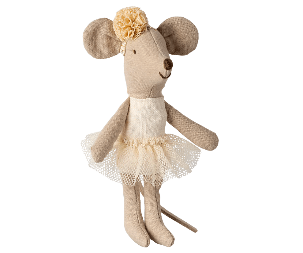 Maileg: Ballerina mouse, Little sister - Off white