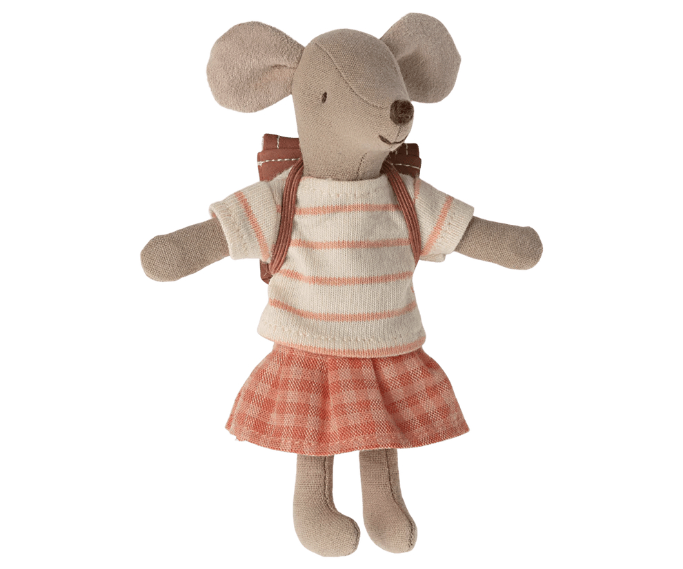 Maileg: Tricycle mouse, Big sister - Coral