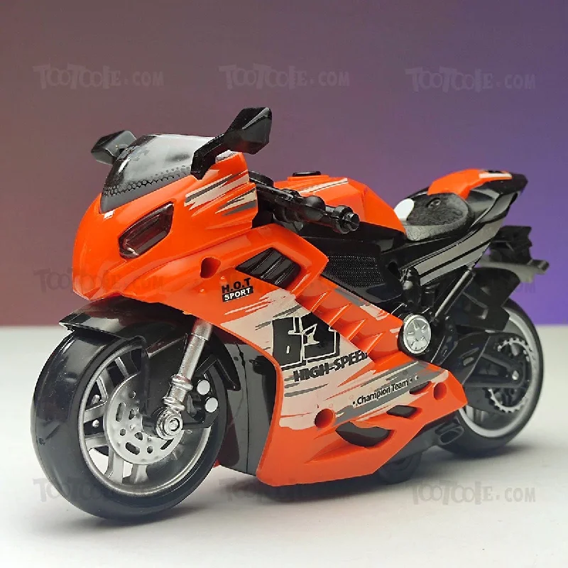 Mates Hot Sports Motorbike Push and Go Friction Powered Model with Light