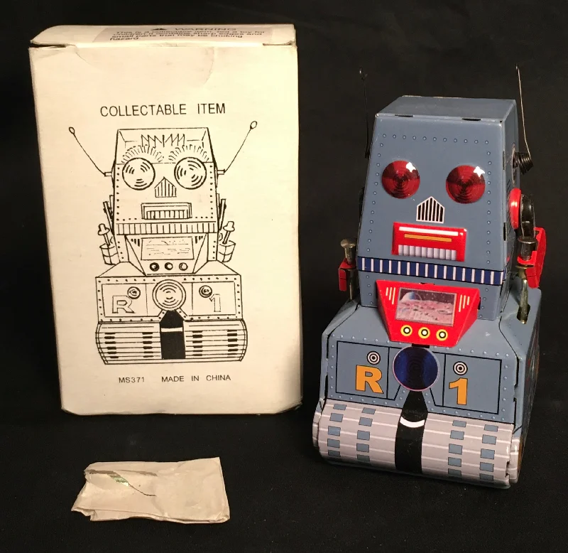 Mini Wind Up Tin R1 Robot Robo Tank Z MS371