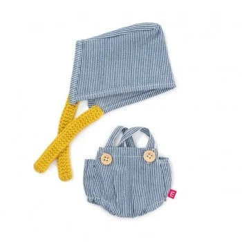 MINILAND - DOLLS CLOTHING: STRIPE ROMPER + BONNET