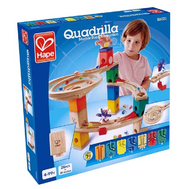 Race to the Finish - Quadrilla Wooden Marble Run