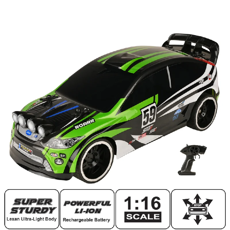 Rally Xtreme Racing Car (1:16) Green For Children