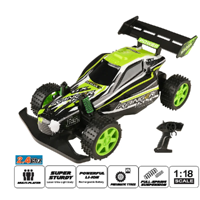 Ranger Alien Racing Car (1:18) Green For Children