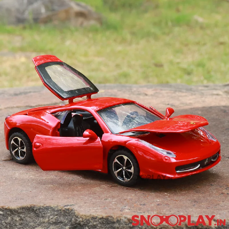 Supercar Diecast Scale Model resembling Ferrari (Openable parts)- with lights & sound