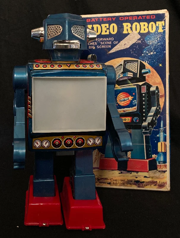 Vintage Horikawa Japan Battery Operated Video Robot