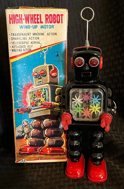 Vintage KO Yoshiya Japan High Wheel Robot