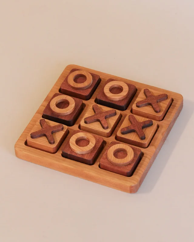 Wooden Tic-Tac-Toe Game - Made in USA