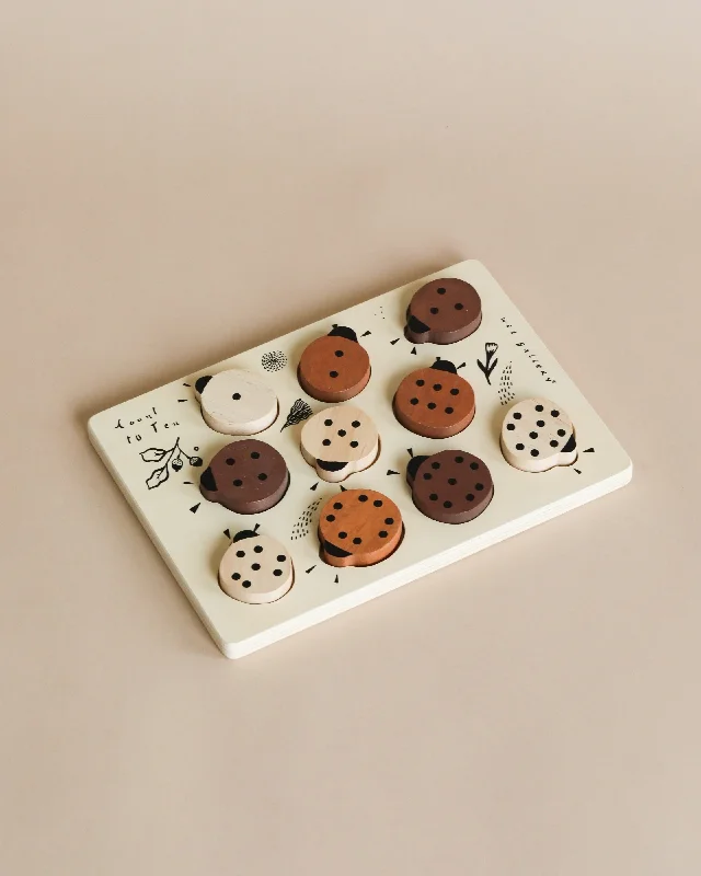 Wooden Tray Puzzle - Count to 10 Ladybugs