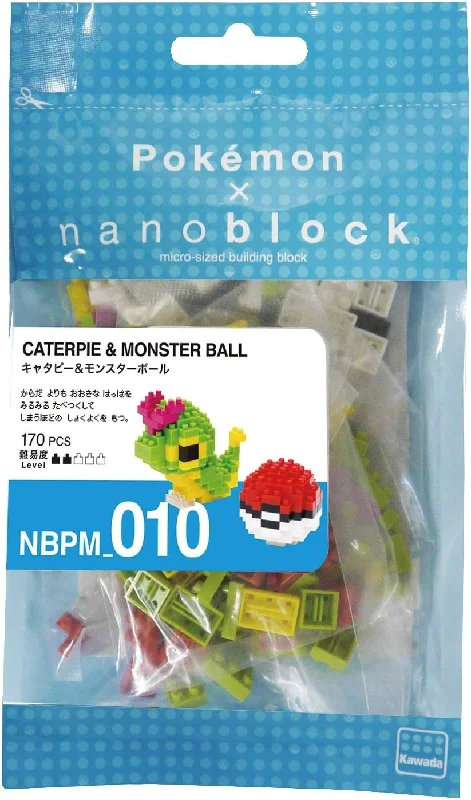 Caterpie & Pokeball Nanoblock Pokemon Series