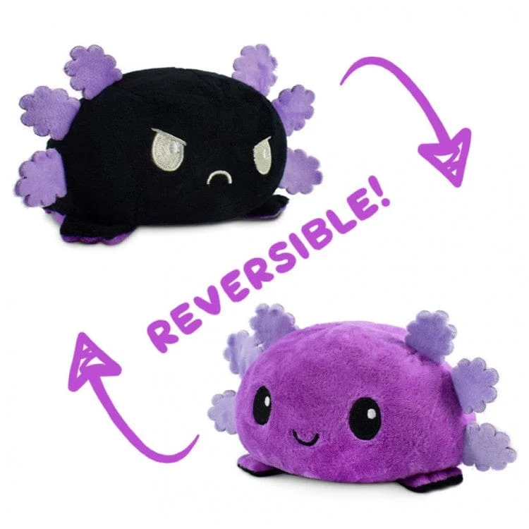 Reversible Axolotl Plushie: Purple and Black