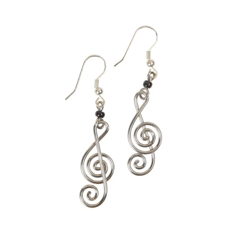 Treble Clef Wire Earrings